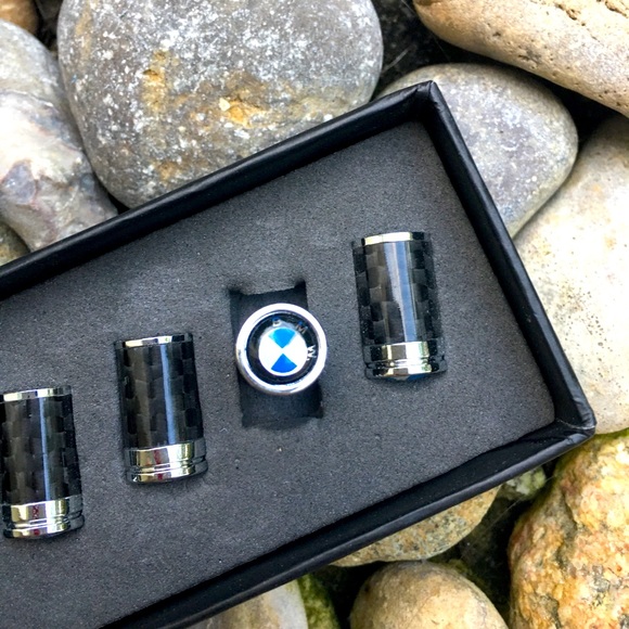 BMW Valve Stem Caps for Tires Round Logo